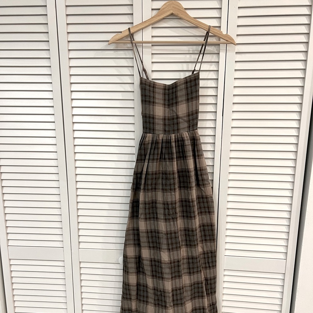 Plaid Zara maxi dress